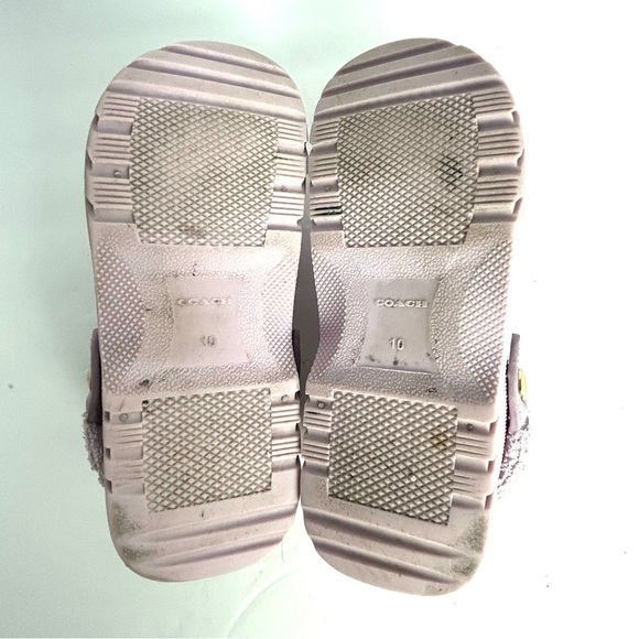 Coach Lola Clog Water Resistant Rubber Terrycloth Lined Shoes Purple Womens 10 - Picture 8 of 13